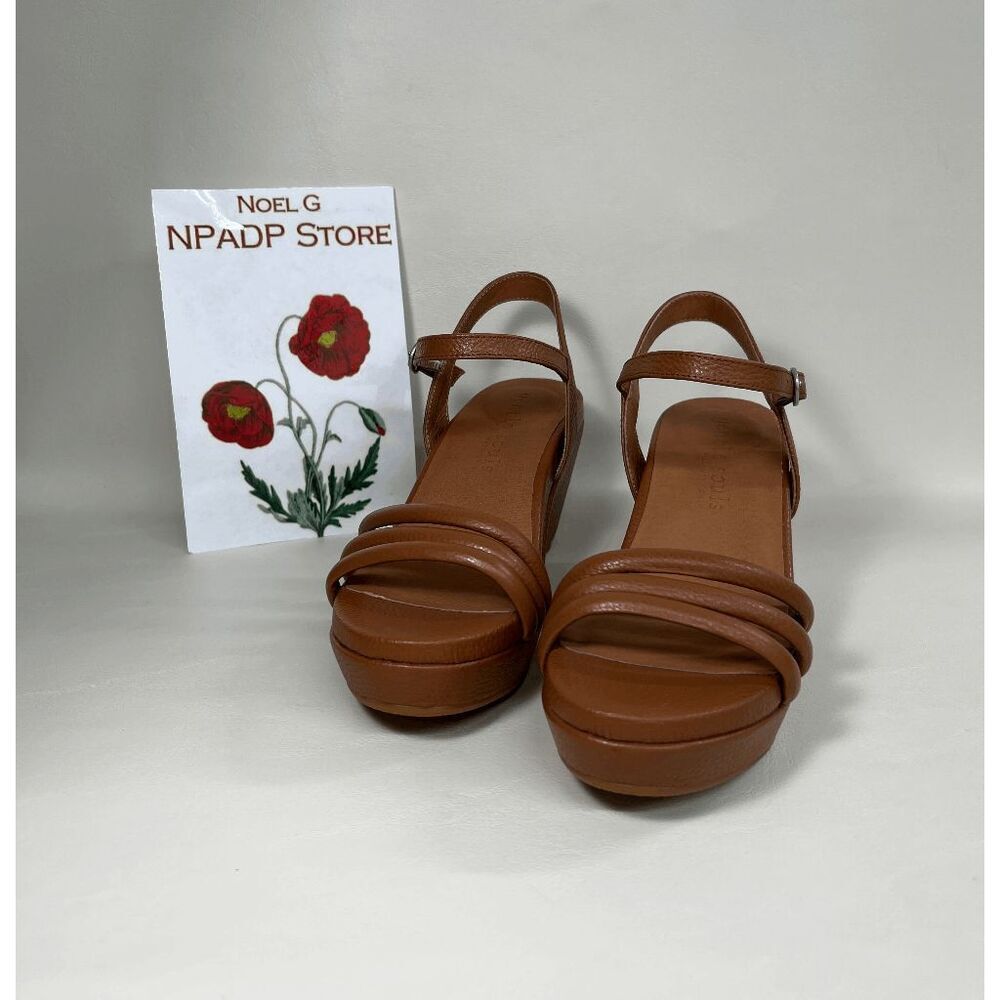 Gentle Souls Women's Viki Platform Wedge Sandals - Luggage 7.5M